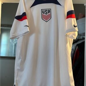 USA Soccer Jersey White and Navy
